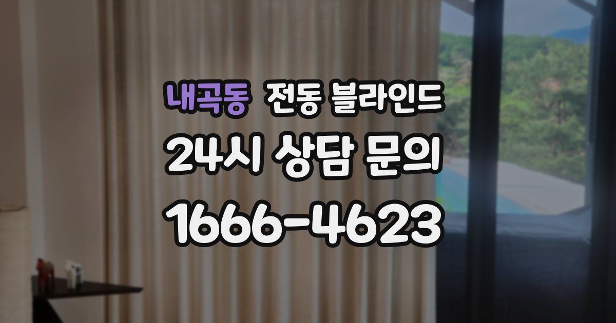 내곡동 전동 블라인드
