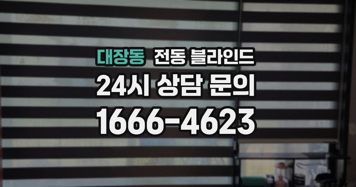 대장동 전동 블라인드