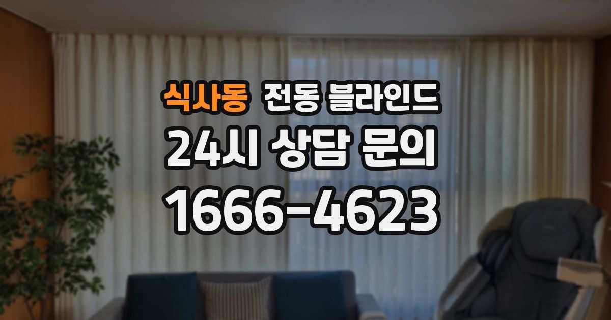 식사동 전동 블라인드