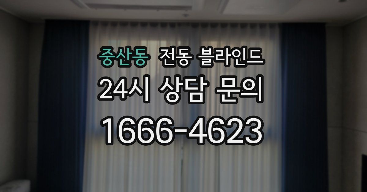 중산동 전동 블라인드
