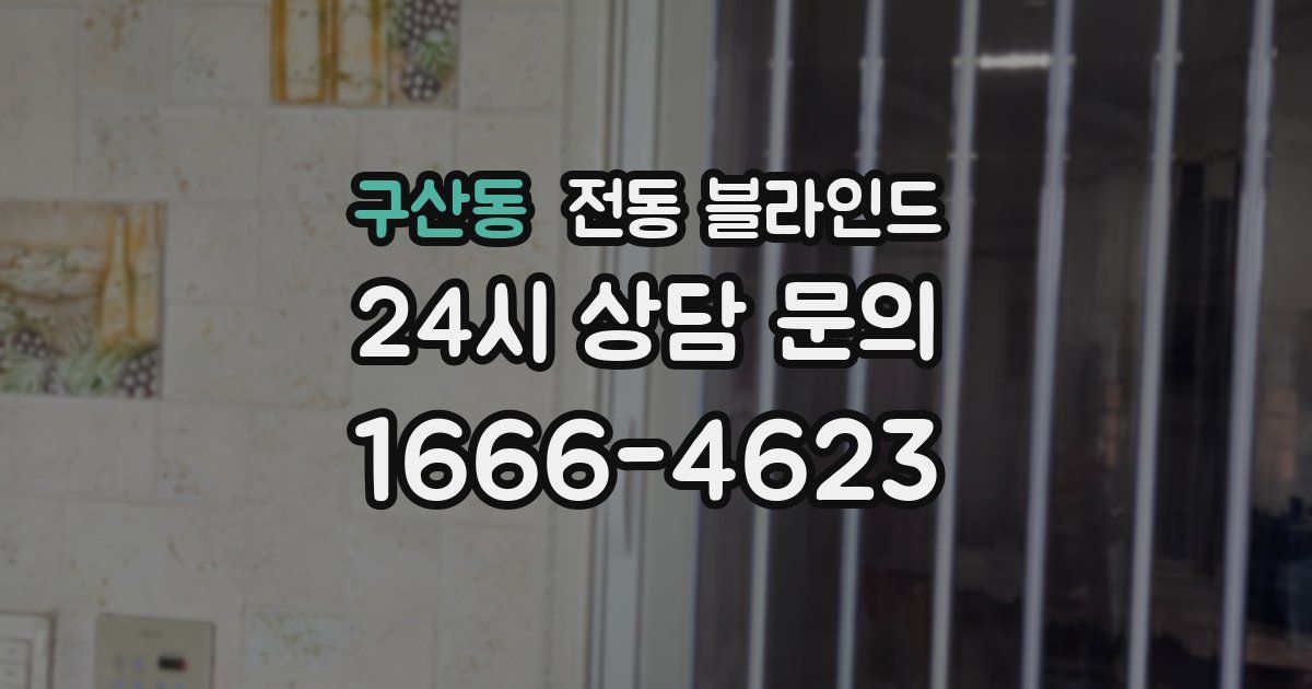 구산동 전동 블라인드