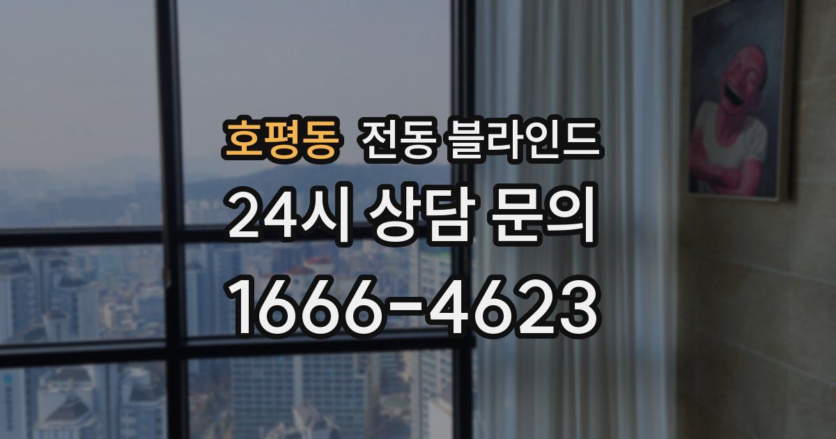 호평동 전동 블라인드