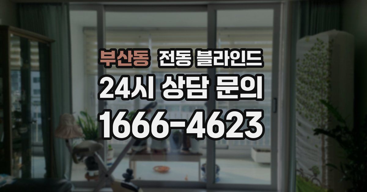 부산동 전동 블라인드