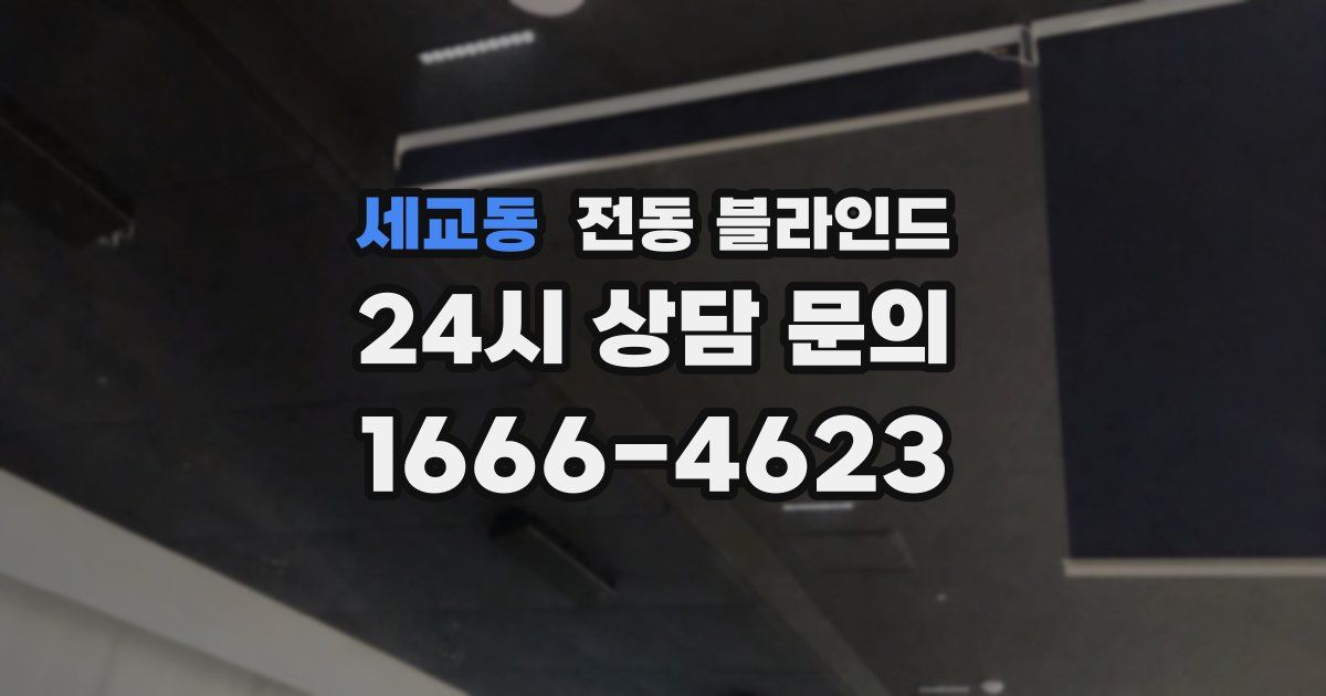 세교동 전동 블라인드