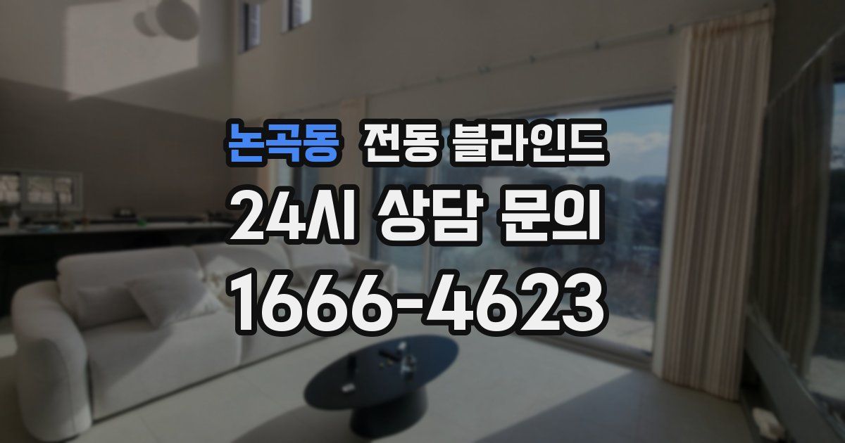 논곡동 전동 블라인드