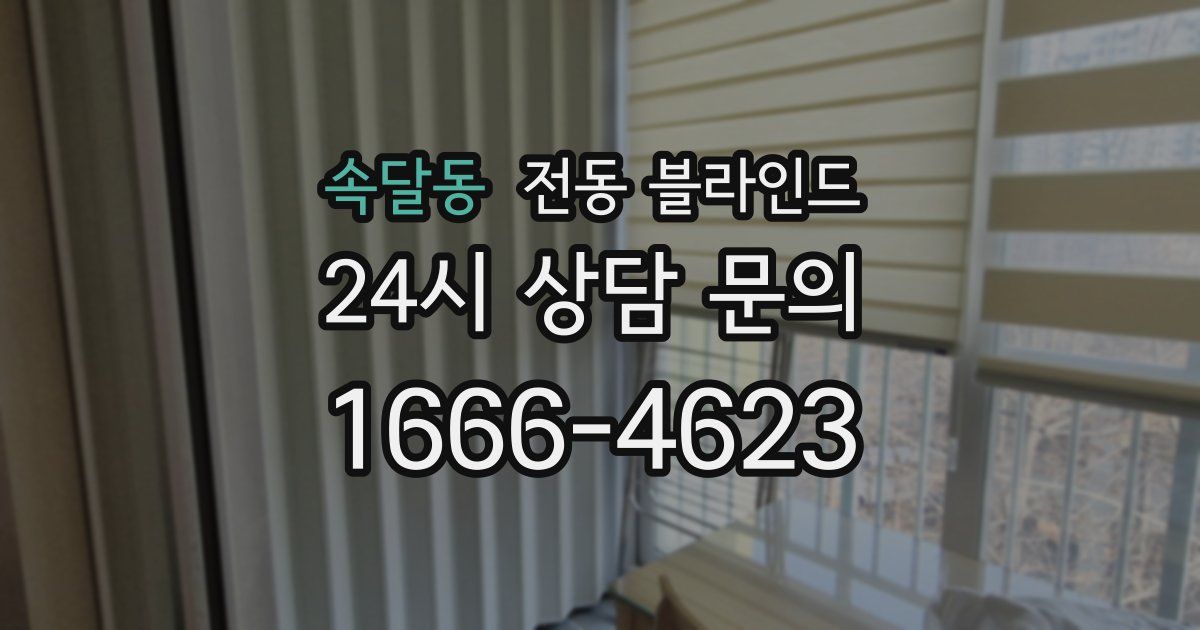 속달동 전동 블라인드
