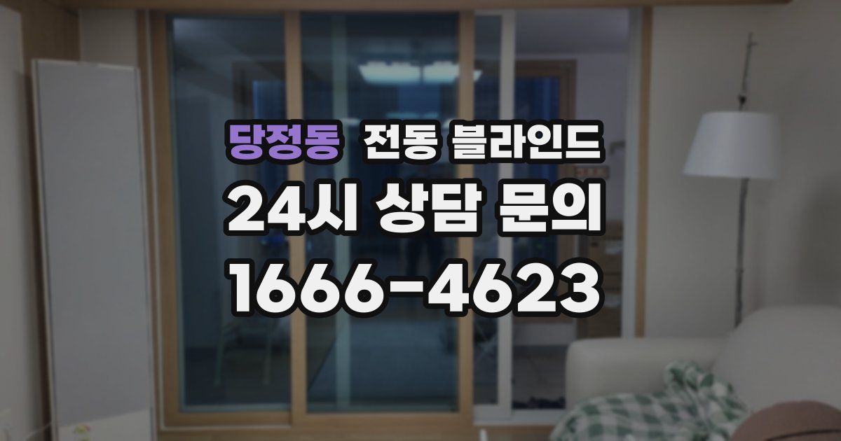 당정동 전동 블라인드