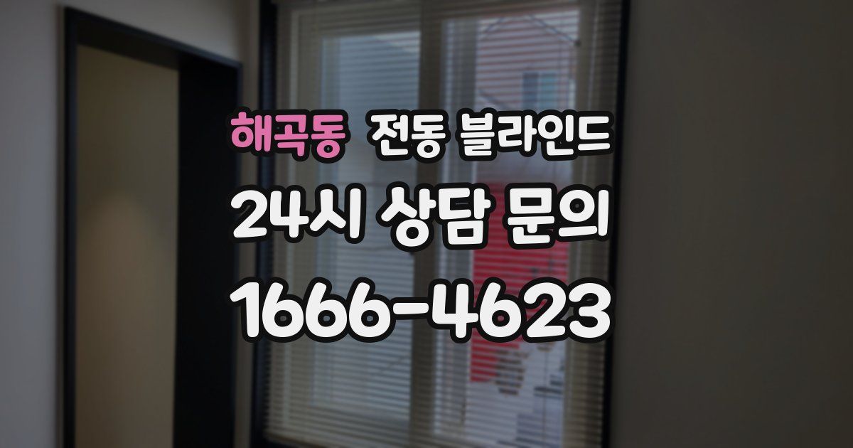 해곡동 전동 블라인드