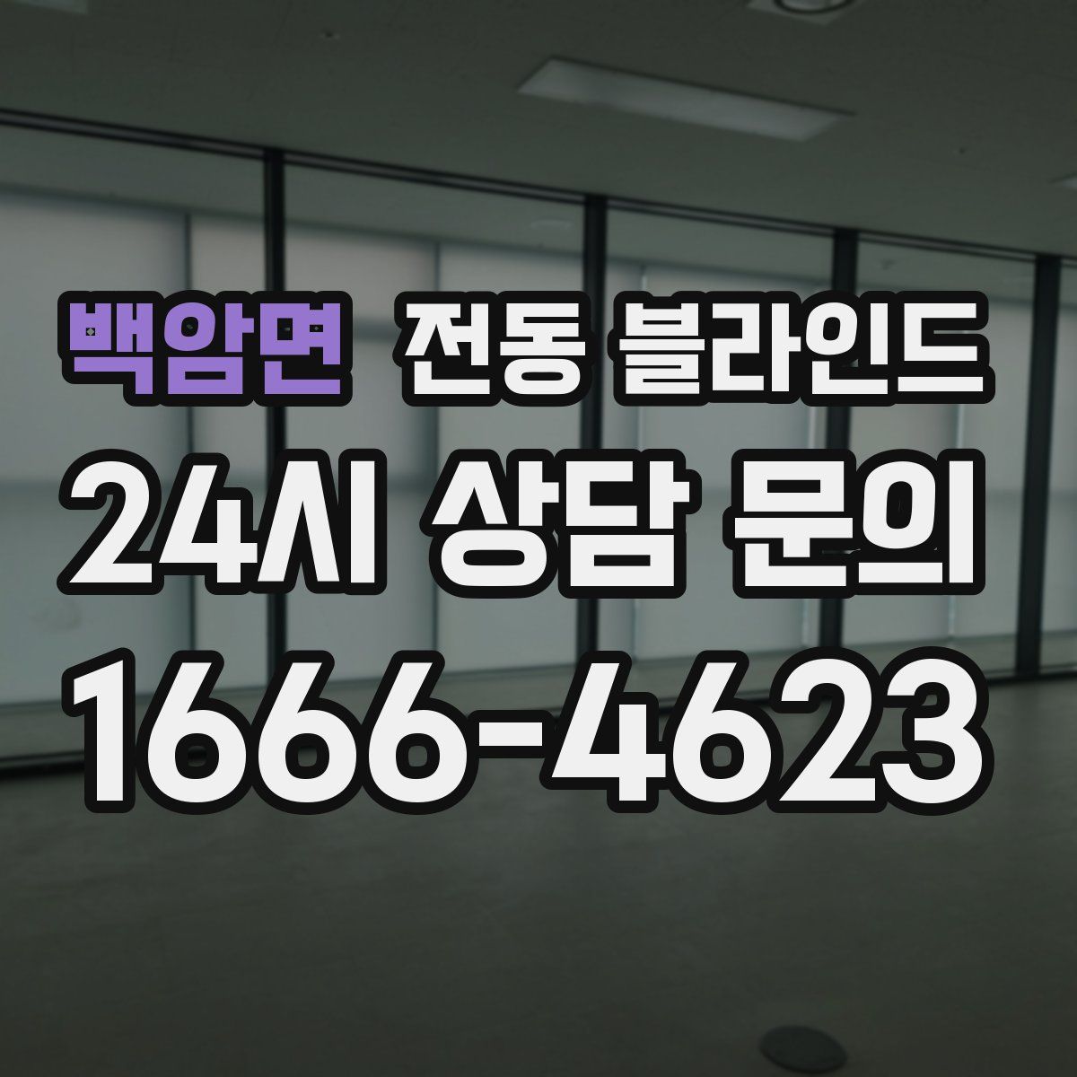 백암면 전동 블라인드