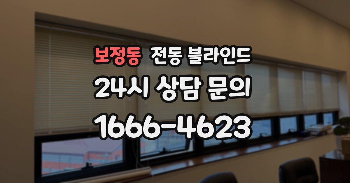 보정동 전동 블라인드
