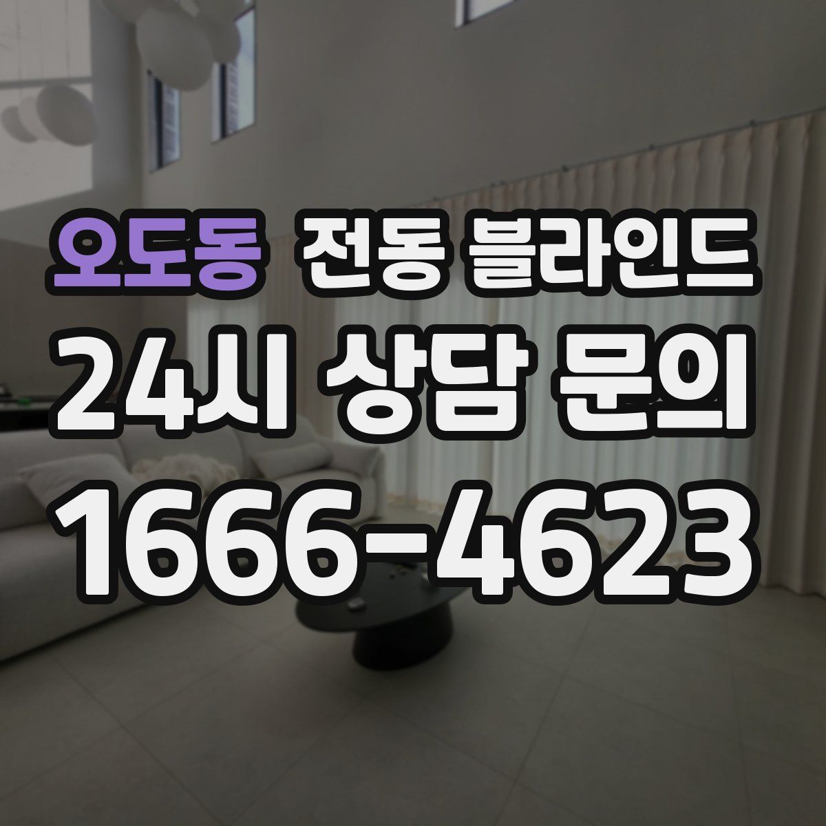 오도동 전동 블라인드