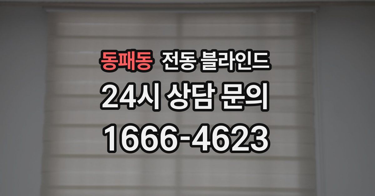 동패동 전동 블라인드