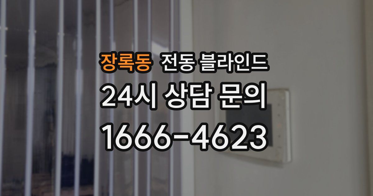 장록동 전동 블라인드