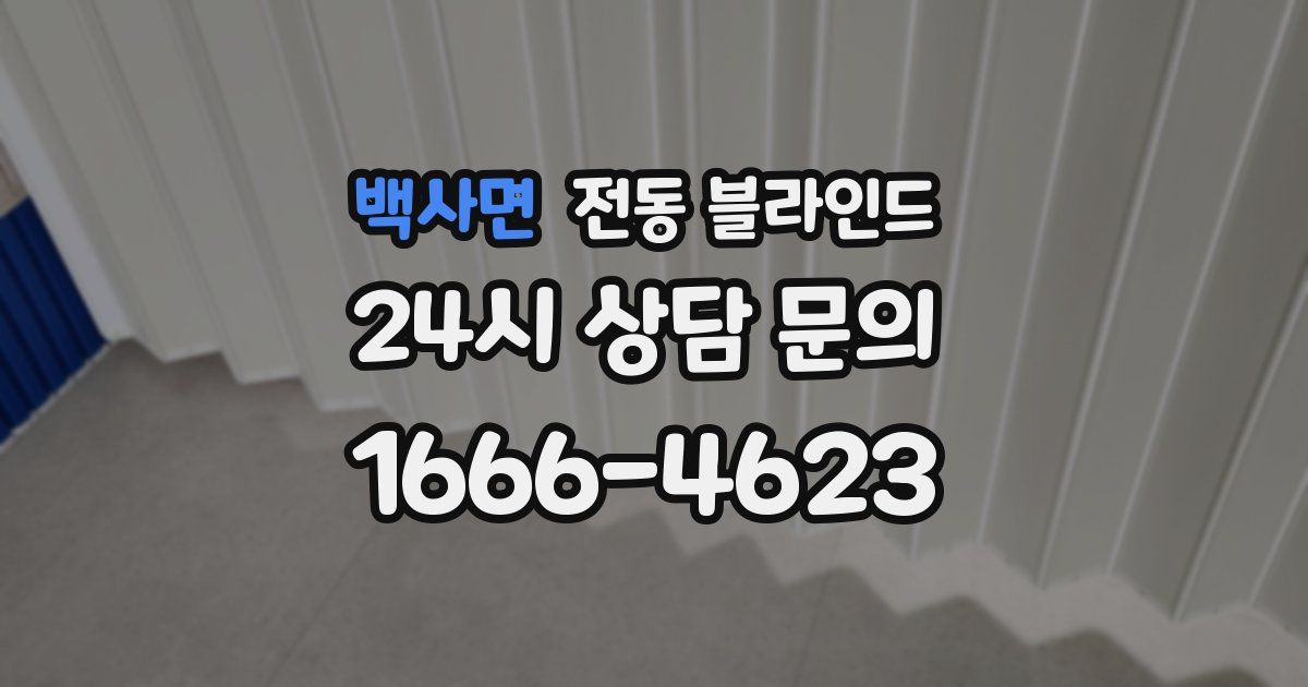 백사면 전동 블라인드