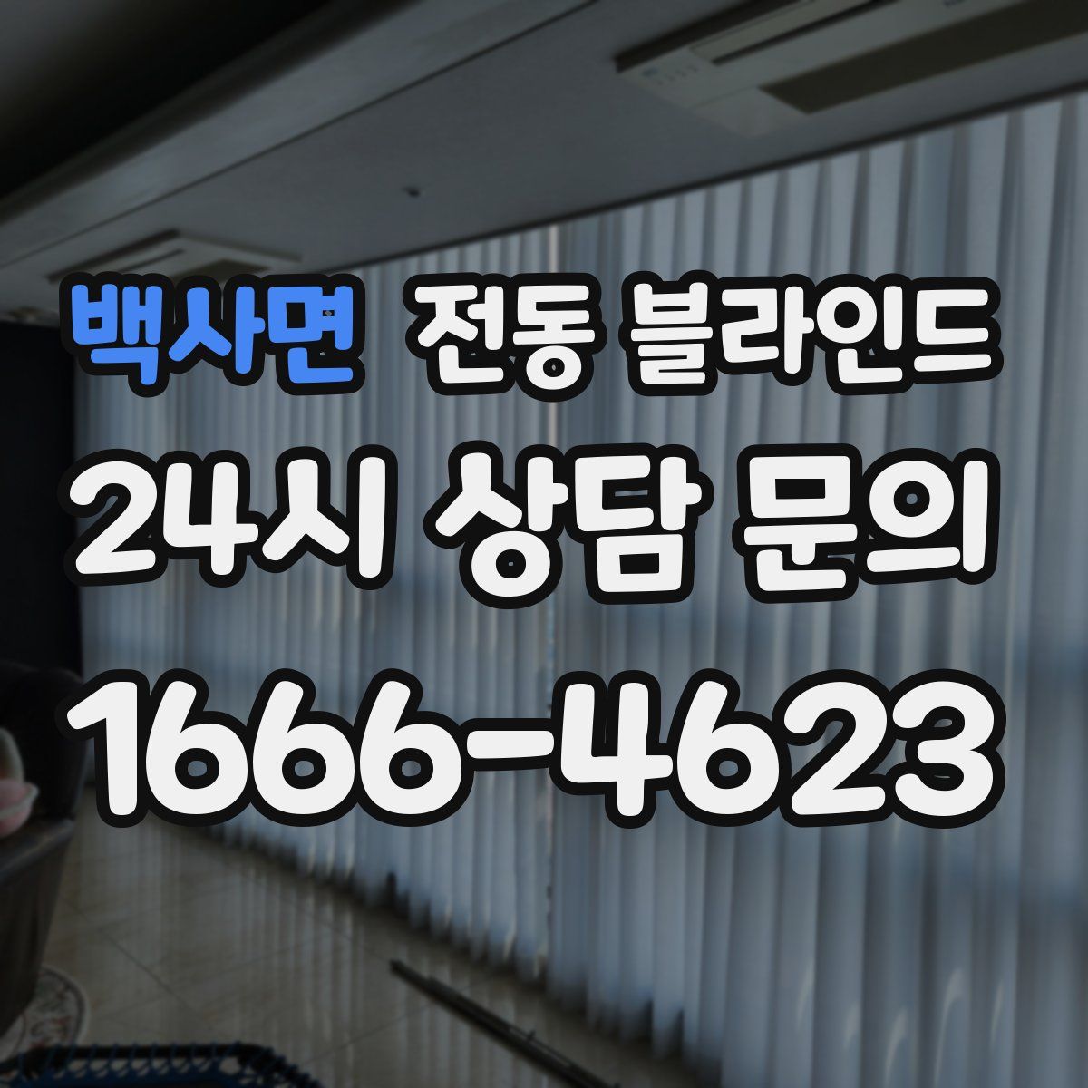 백사면 전동 블라인드