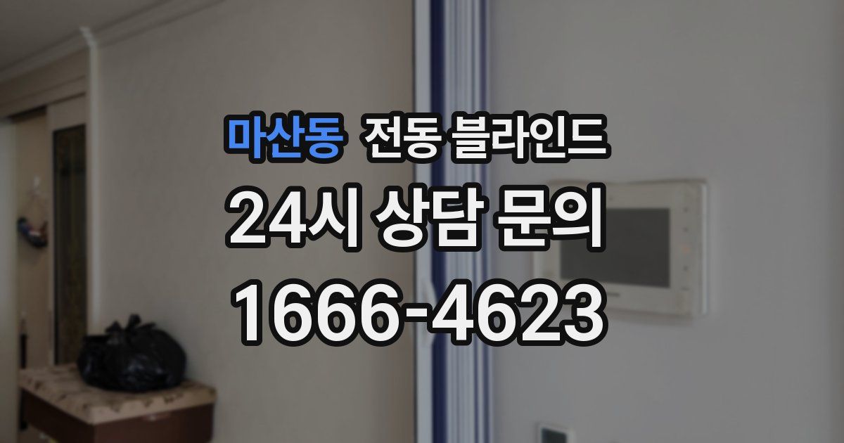 마산동 전동 블라인드