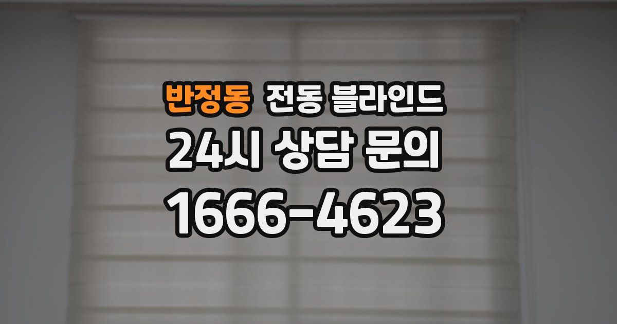 반정동 전동 블라인드