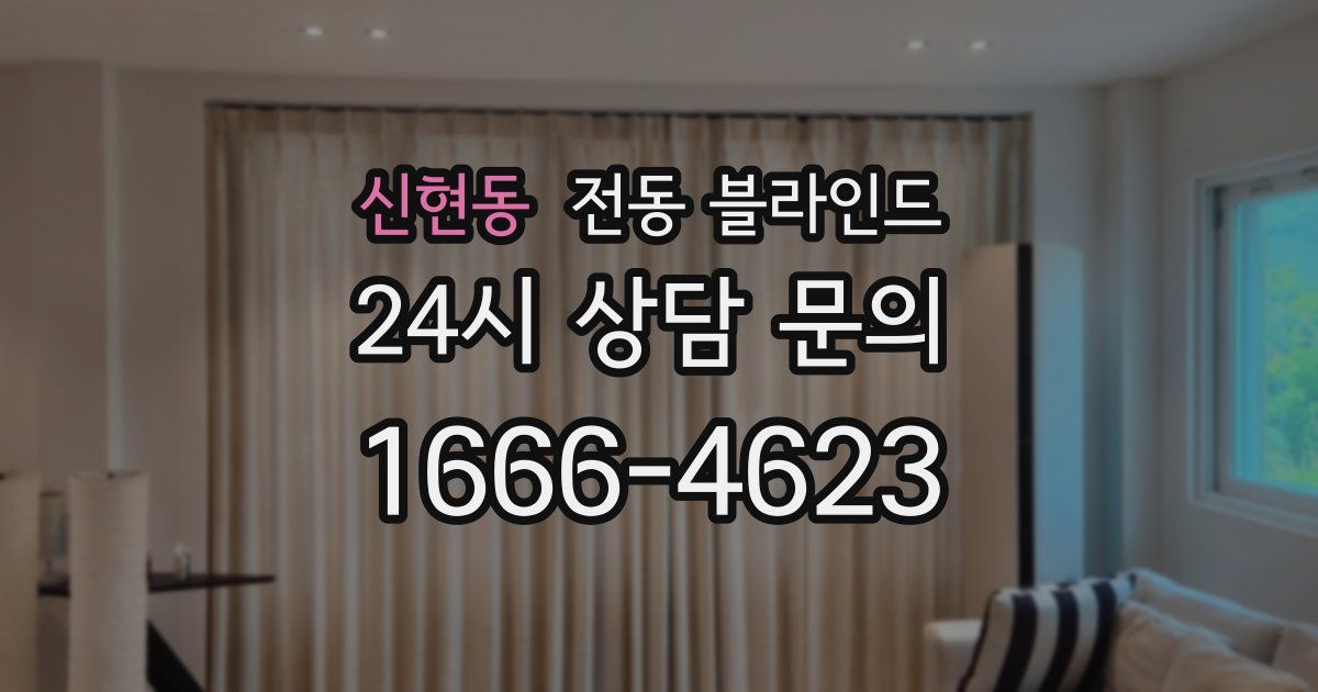 신현동 전동 블라인드