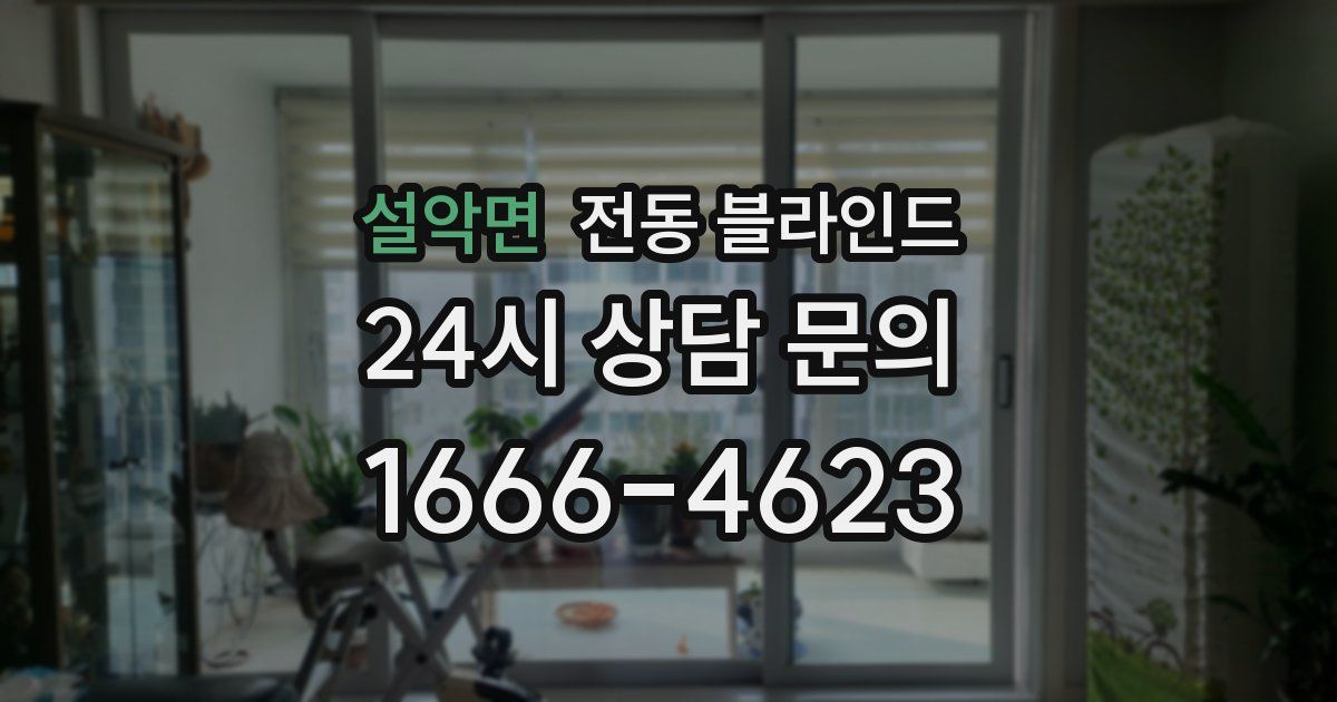 설악면 전동 블라인드