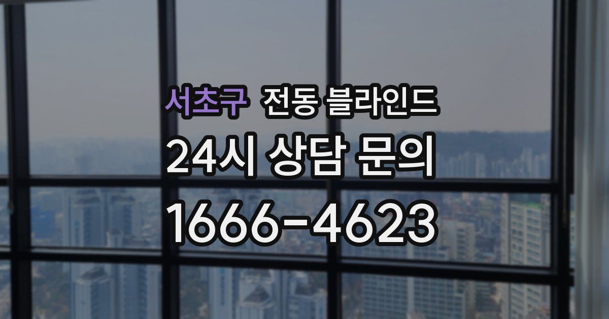 서초구 전동 블라인드