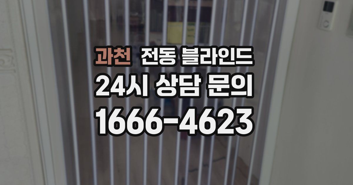 과천 전동 블라인드