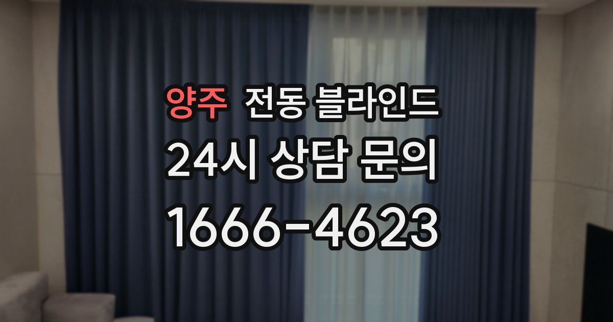 양주 전동 블라인드