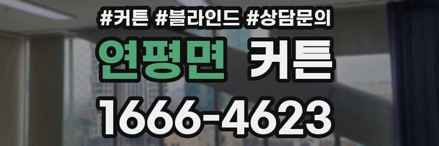 연평면 커튼