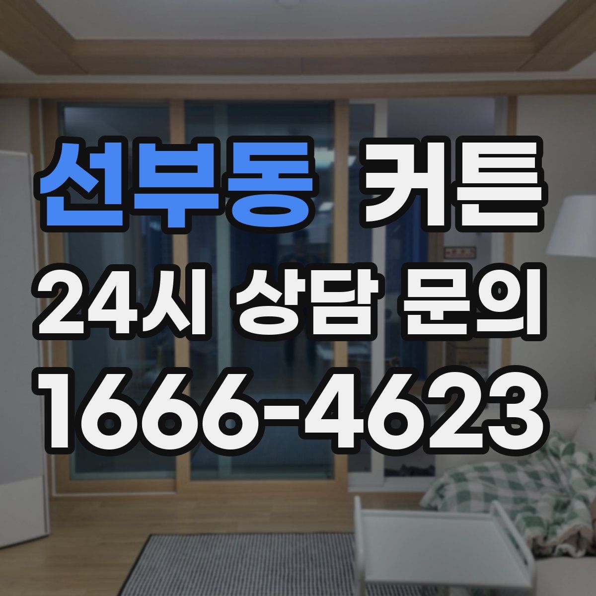 선부동 커튼