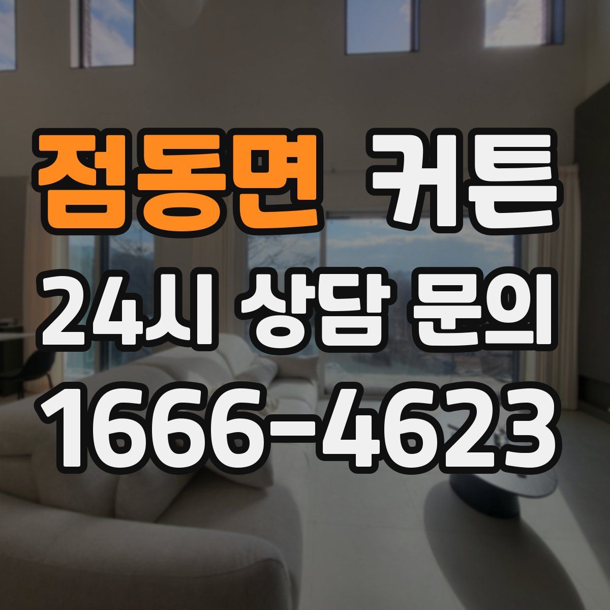 점동면 커튼
