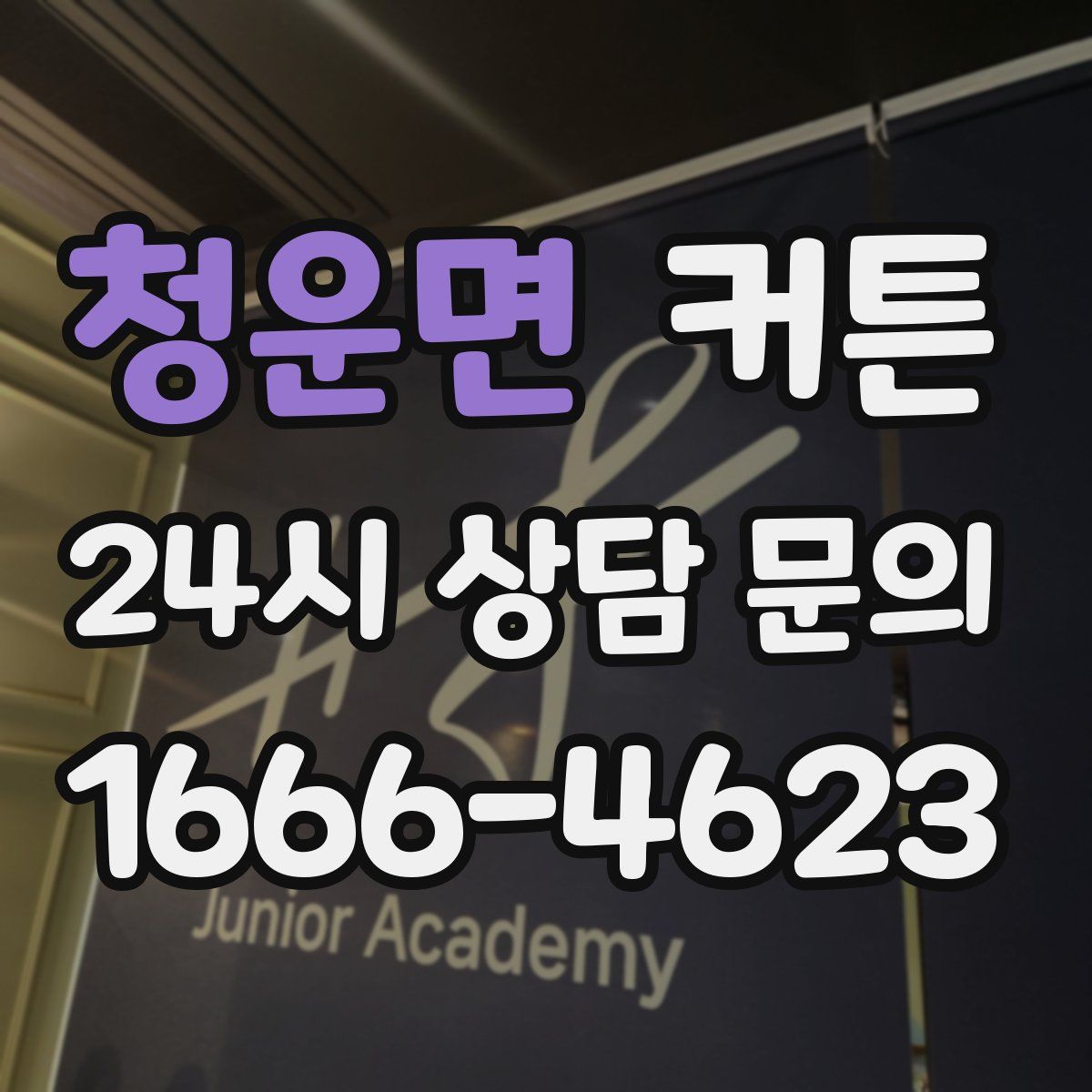 청운면 커튼