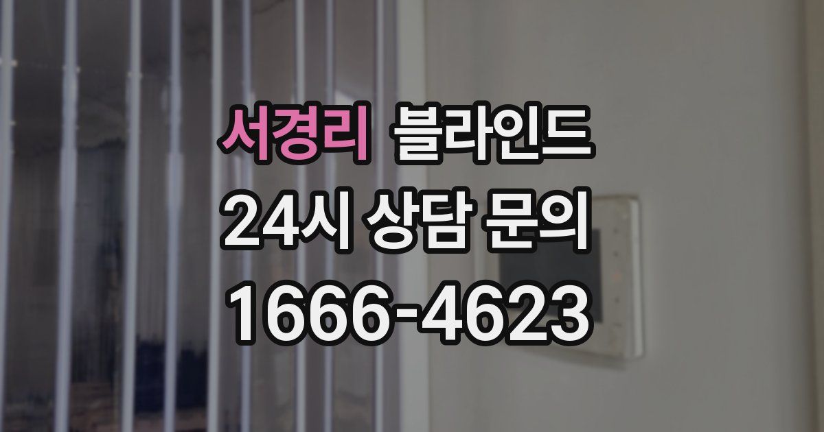 서경리 블라인드