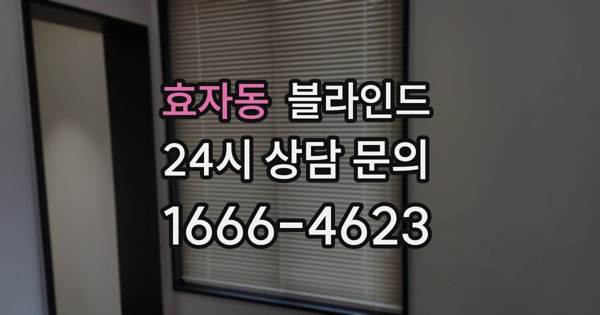 효자동 블라인드