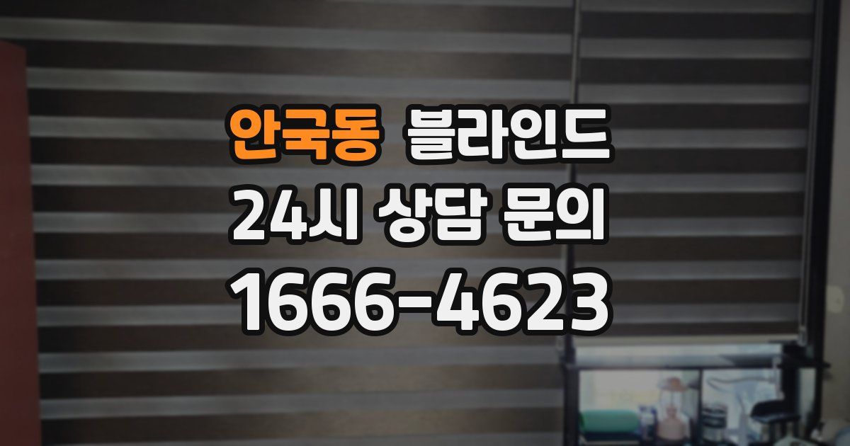 안국동 블라인드