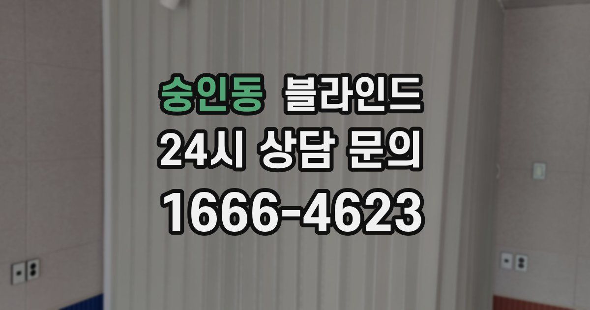 숭인동 블라인드
