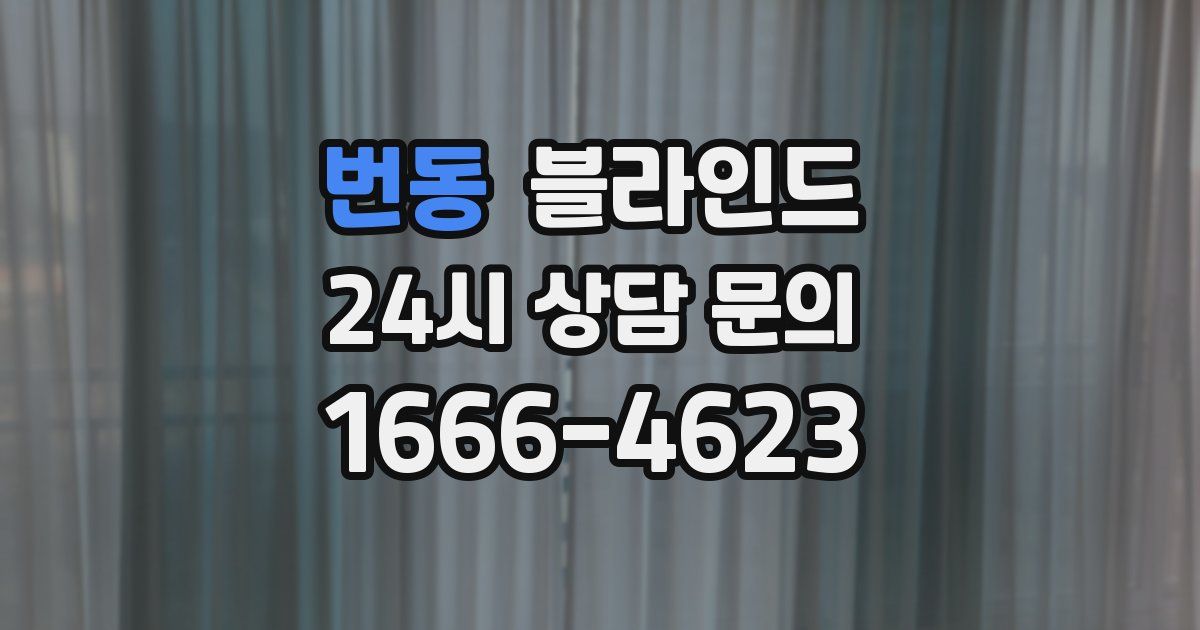 번동 블라인드