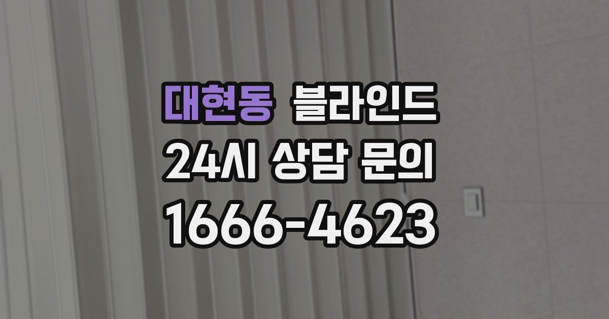 대현동 블라인드