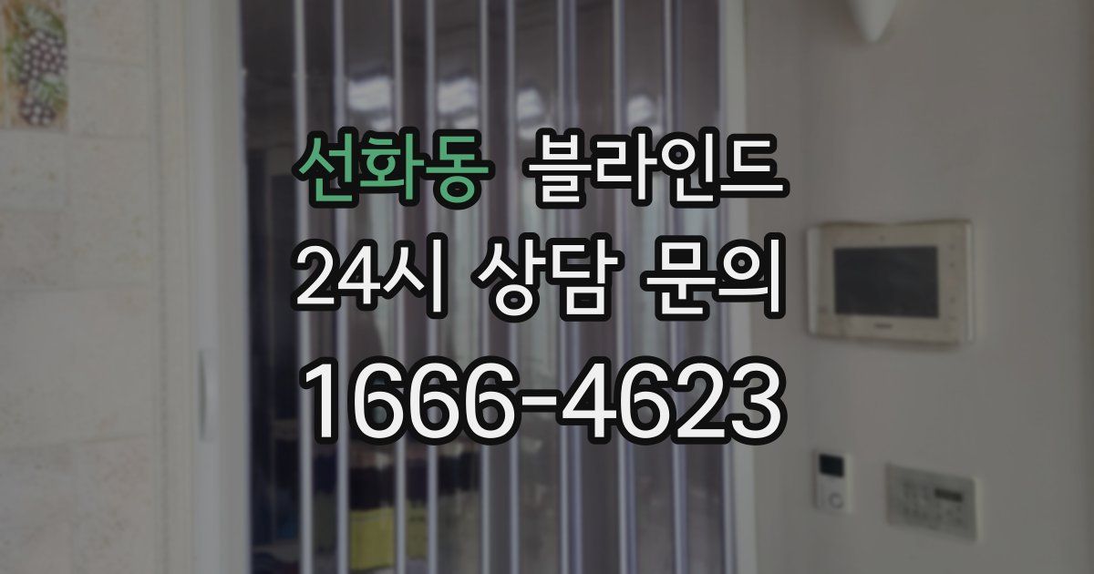 선화동 블라인드