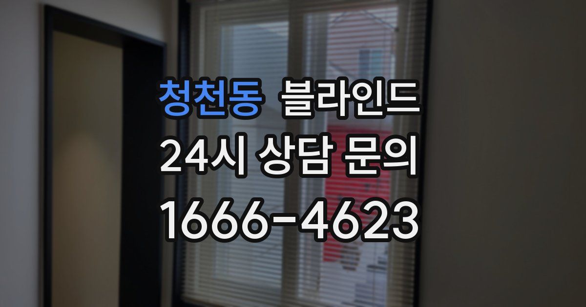 청천동 블라인드