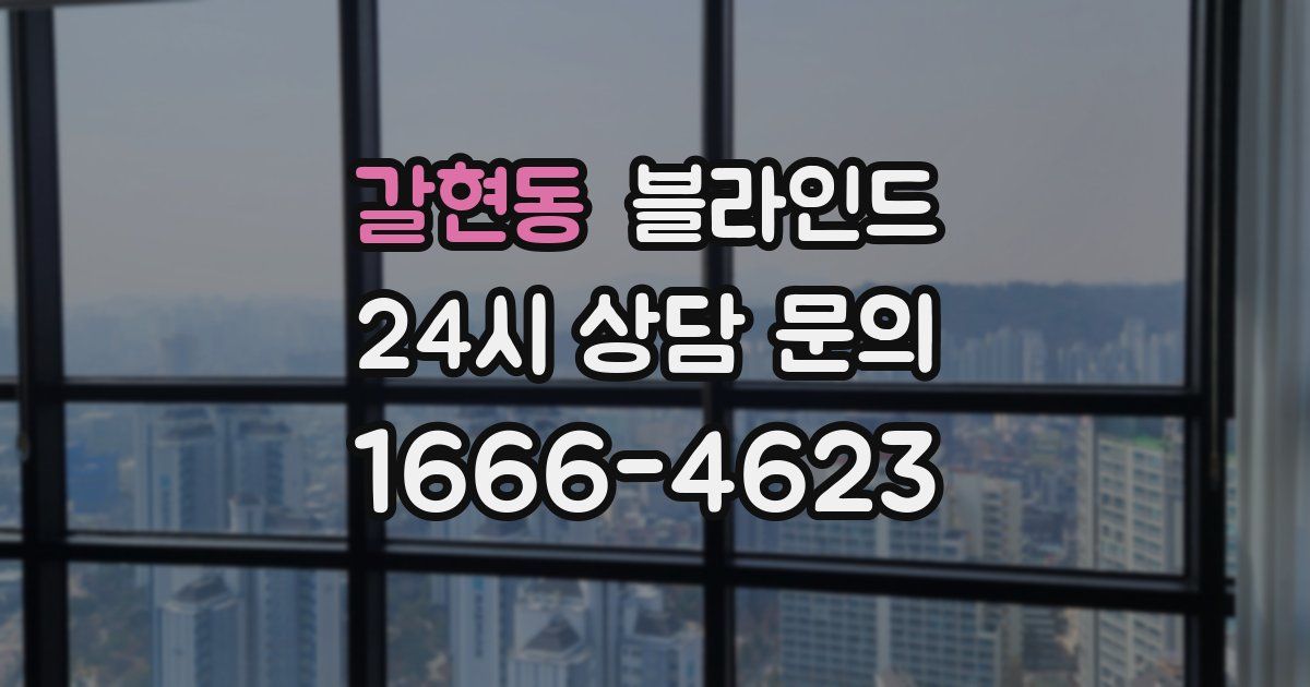 갈현동 블라인드