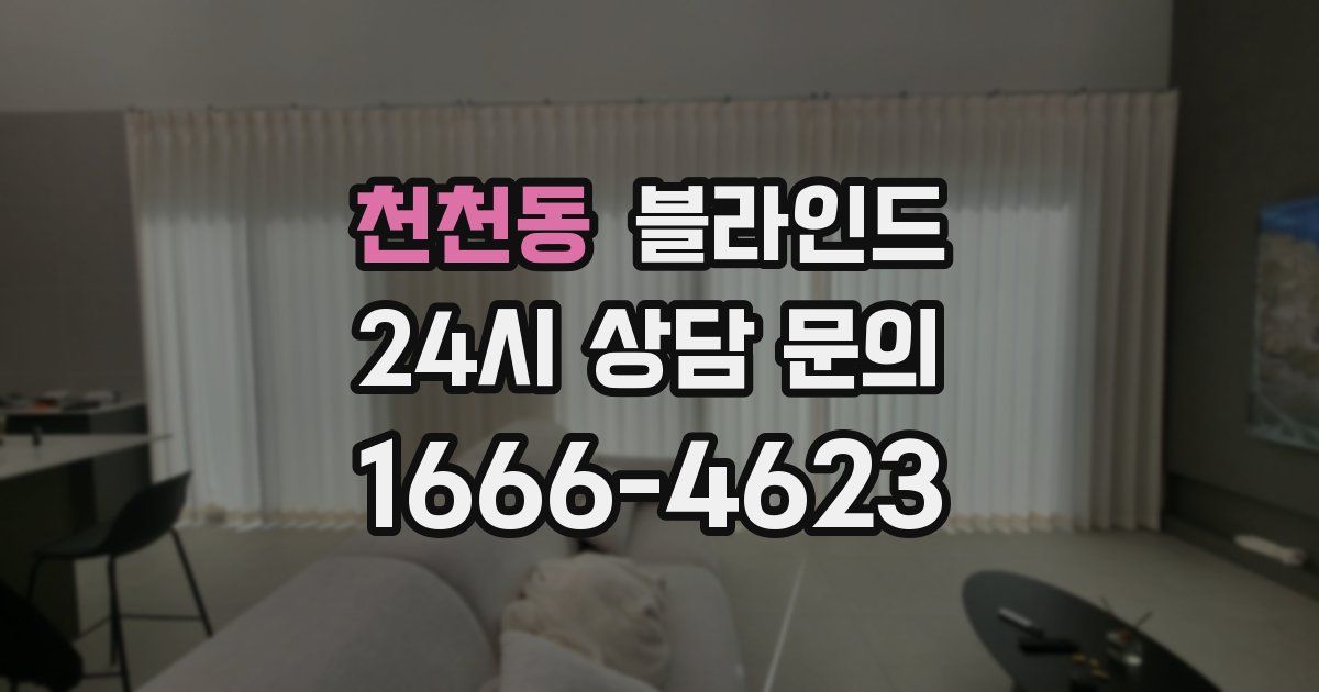 천천동 블라인드