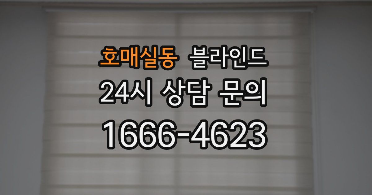 호매실동 블라인드