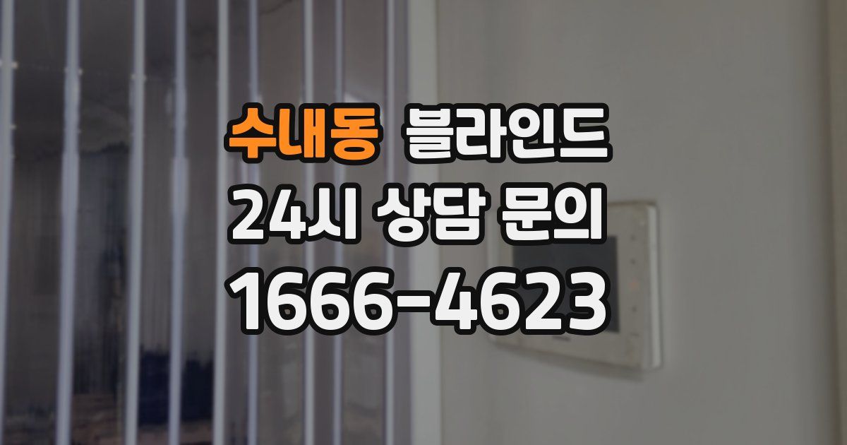 수내동 블라인드