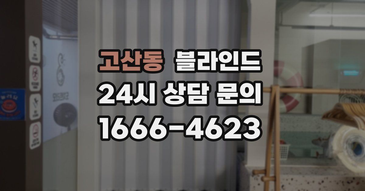 고산동 블라인드