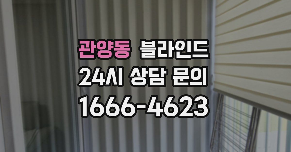 관양동 블라인드