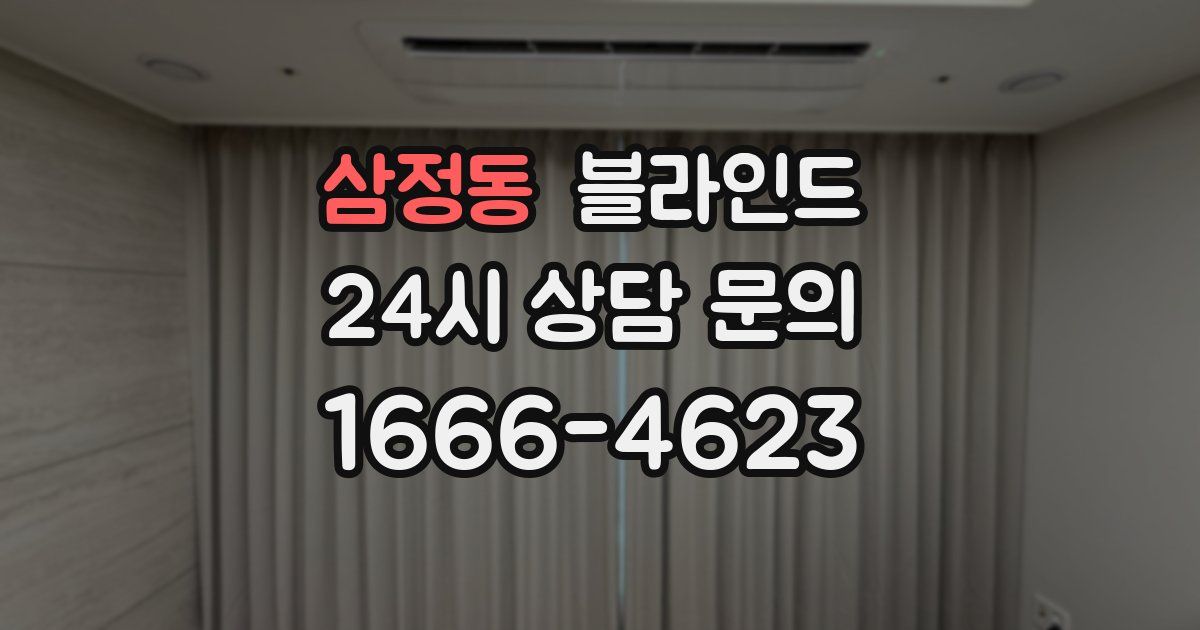 삼정동 블라인드