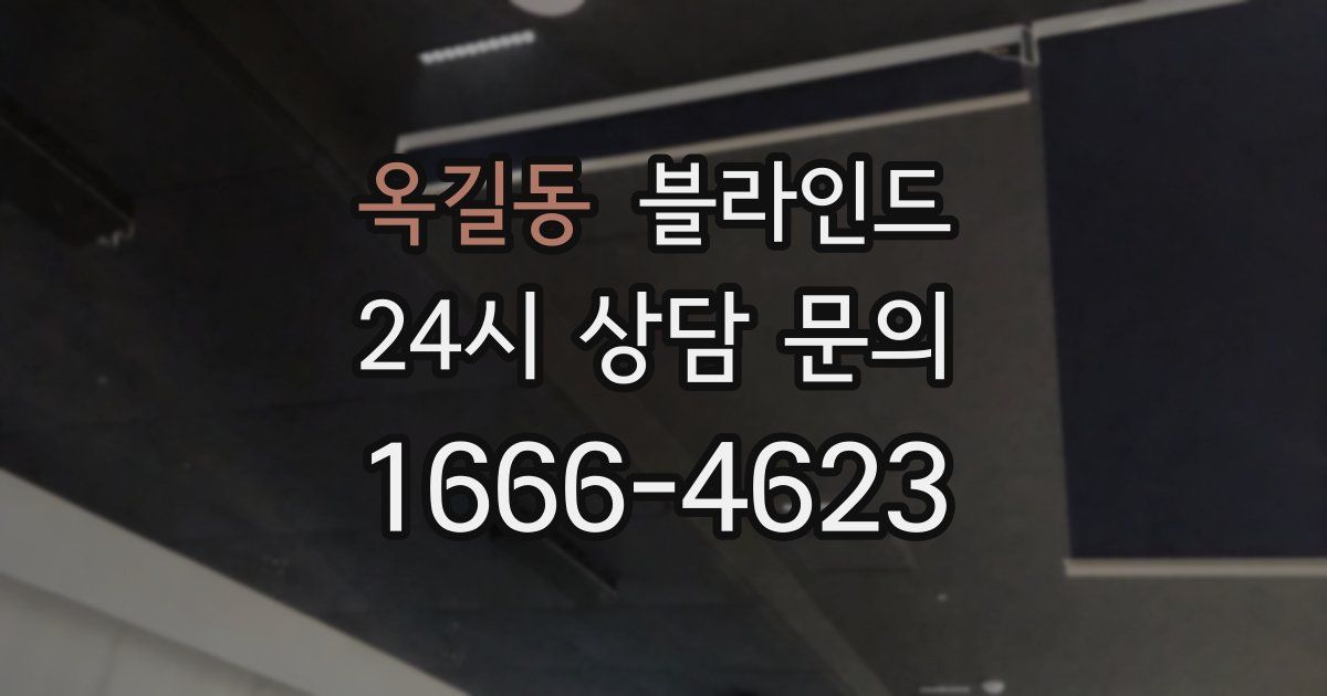 옥길동 블라인드