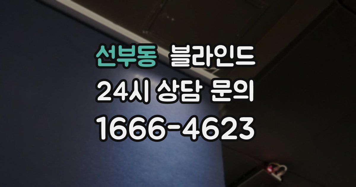 선부동 블라인드
