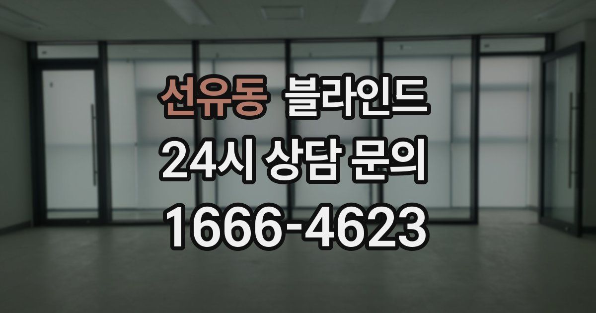 선유동 블라인드