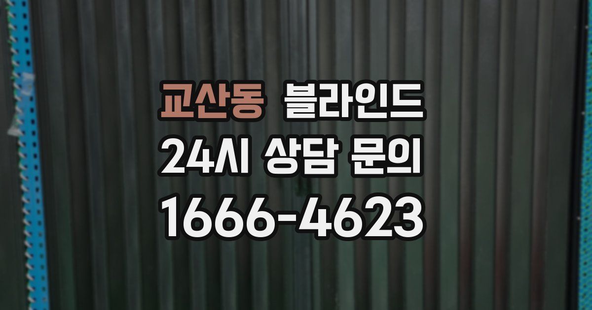 교산동 블라인드