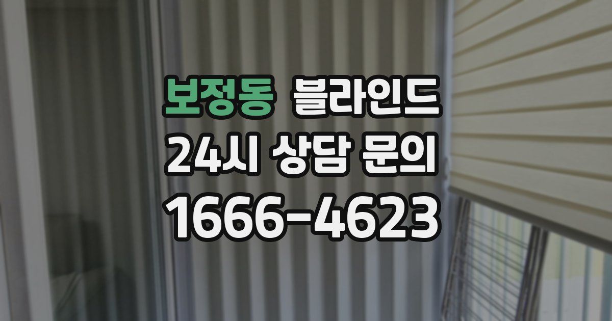 보정동 블라인드